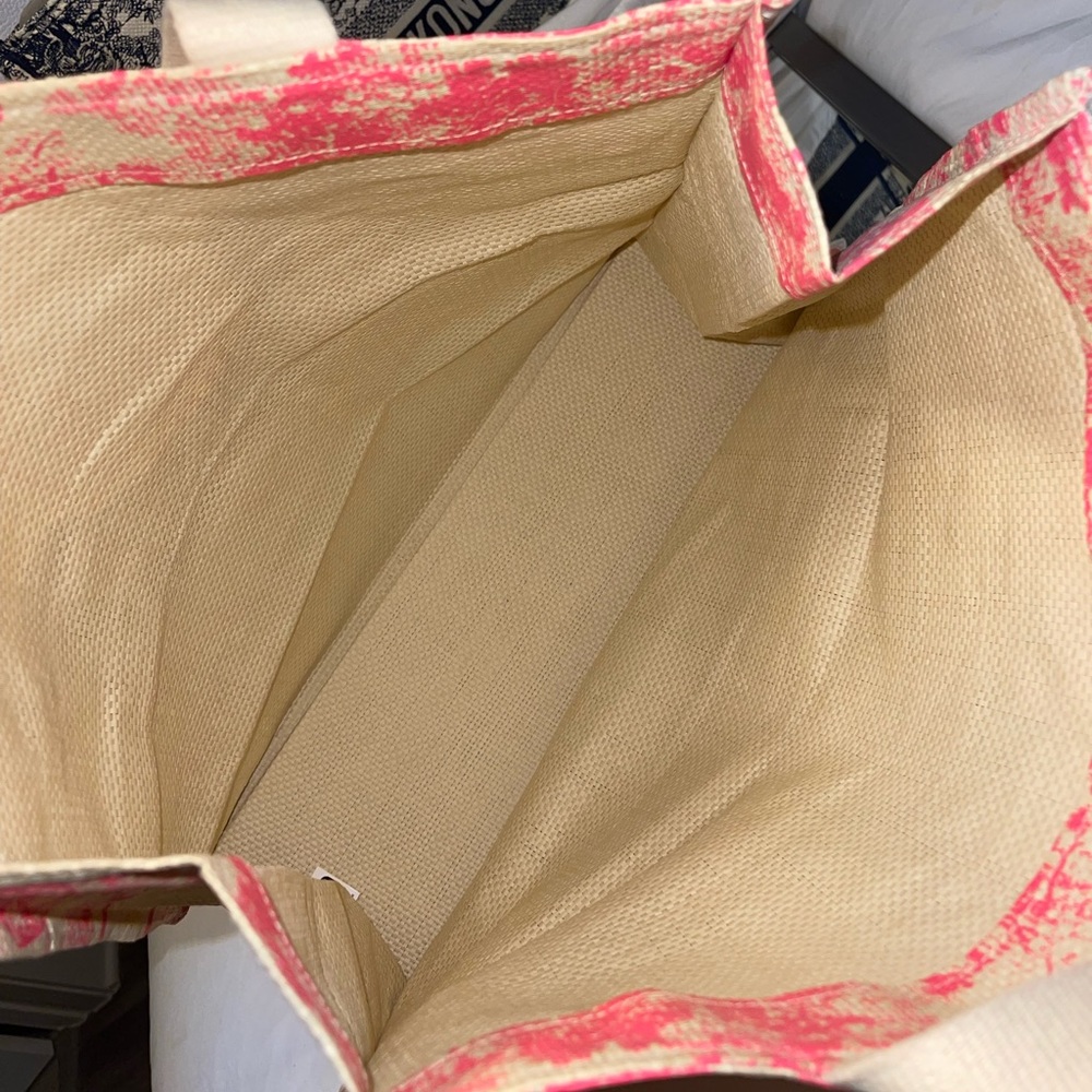 Christian Dior Straw Tote Pink - Picture 3 of 7